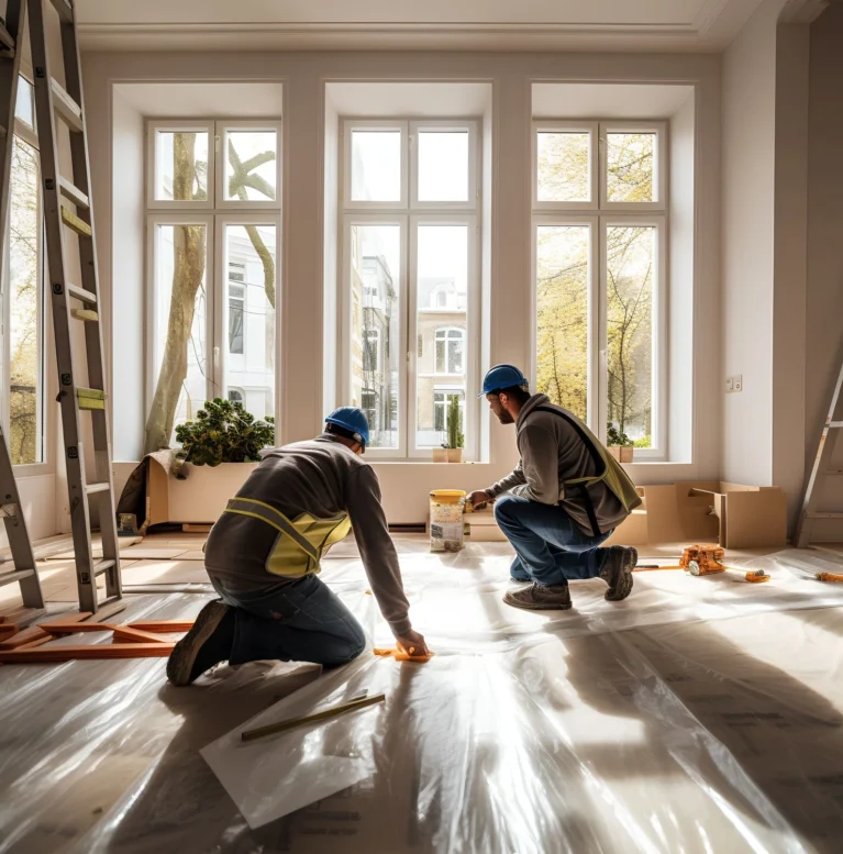 Espacio terminado con pisos y detalles entregados según lo solicitado.