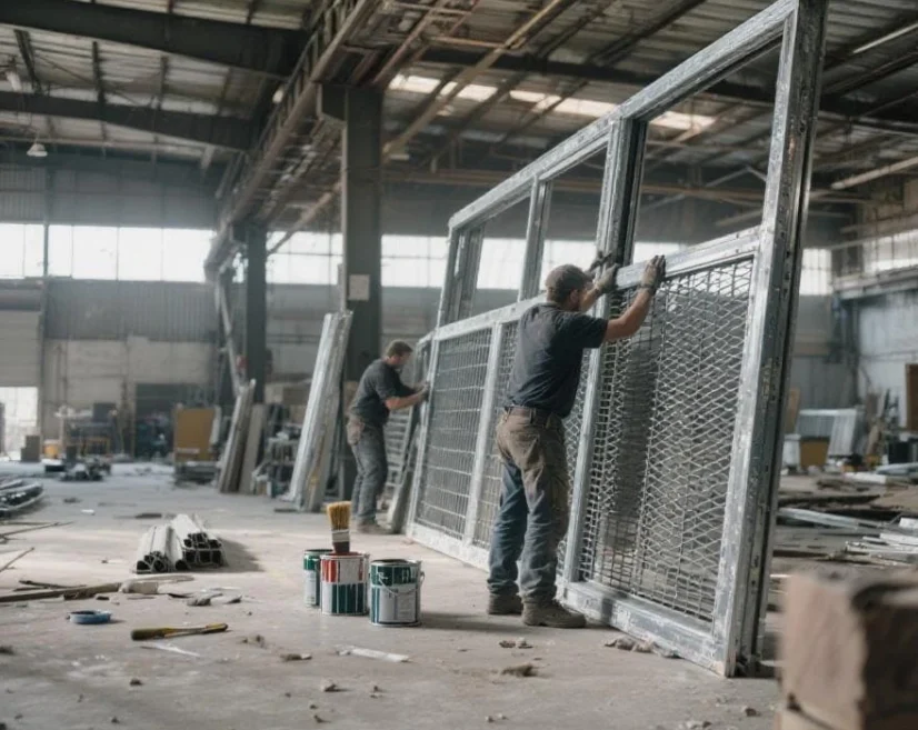 Remodelación de ventanales y rejas en la bodega Mercury como parte de su adecuación integral.