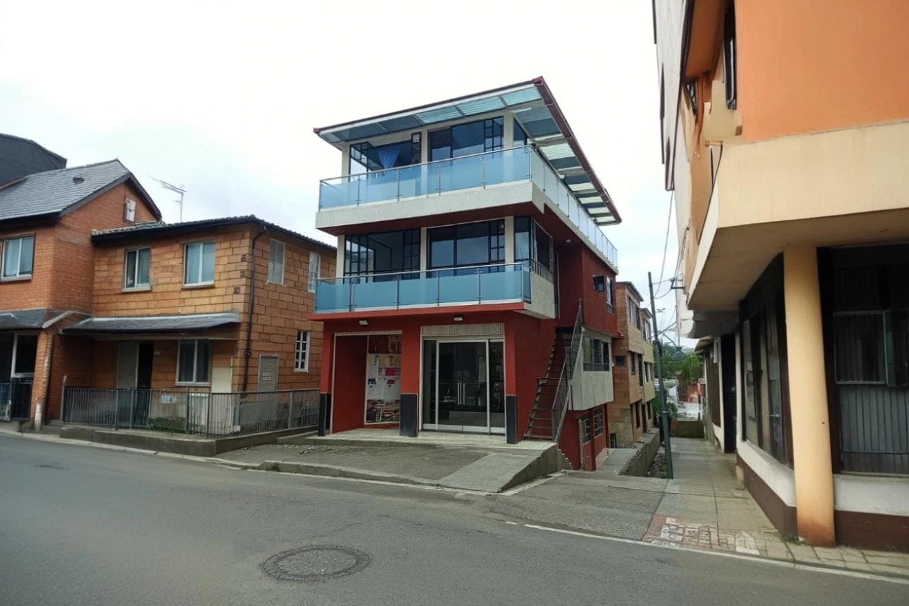 Vivienda terminada de tres pisos con acabados modernos, construida por Construcciones Tapias.