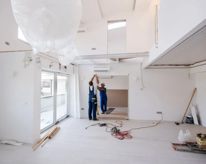 Construcciones Tapias en plena ejecución de las obras de remodelación de vivienda.